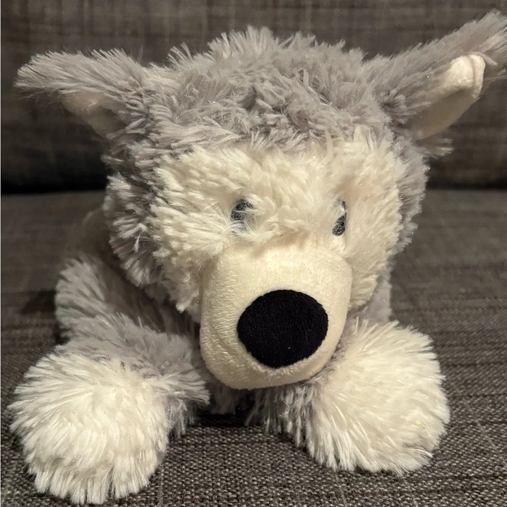Warmies Husky Junior Plushie Gray White Puppy Dog Wolf